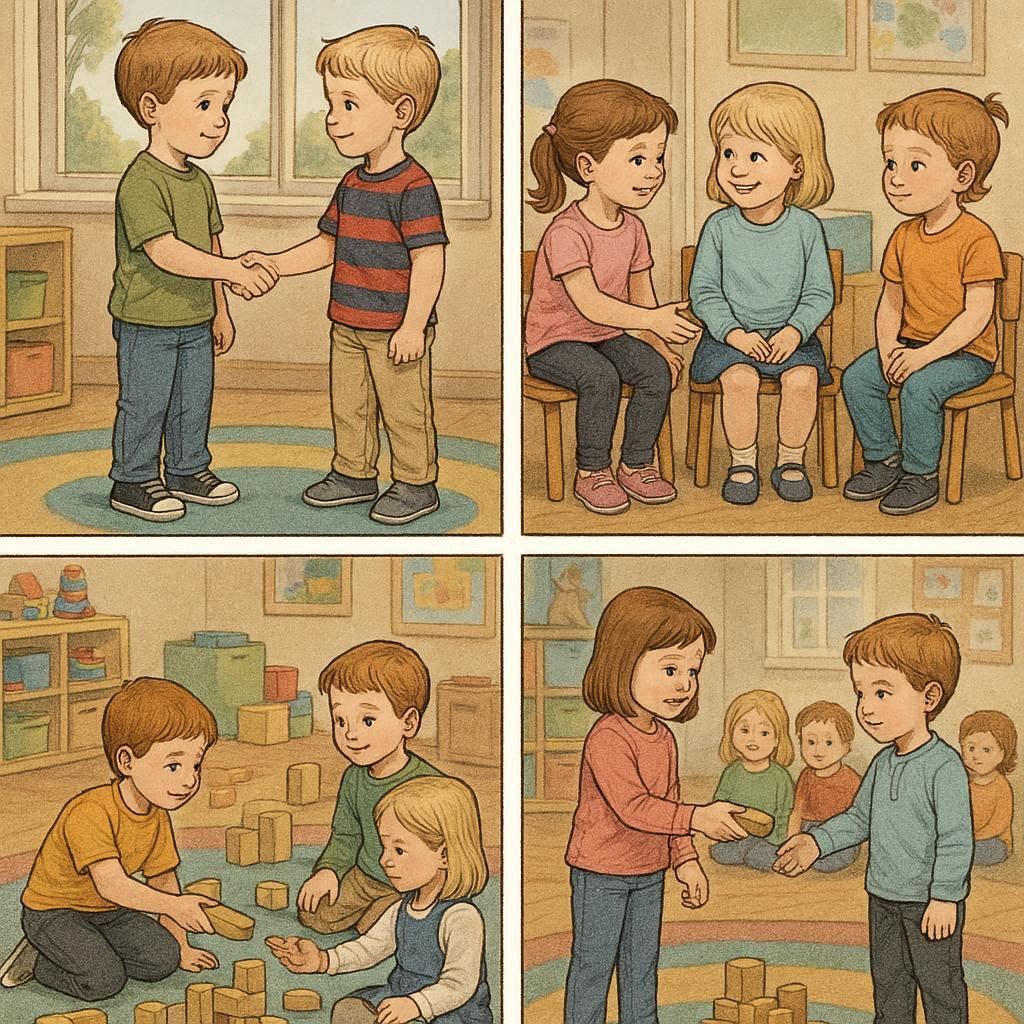 Развитие социальных навыков в детском саду: рост детей через дружбу и игру