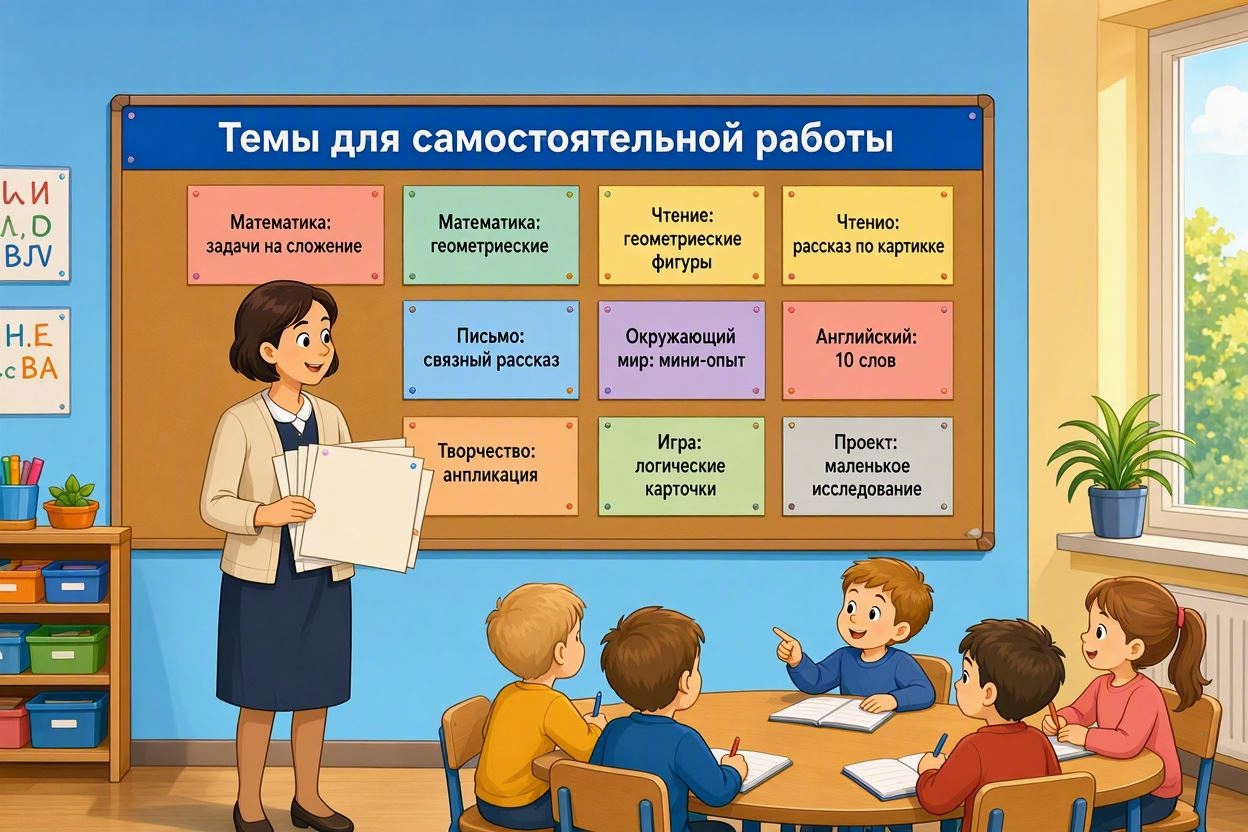 Как найти «темы для самостоятельной работы» для учеников начальной школы