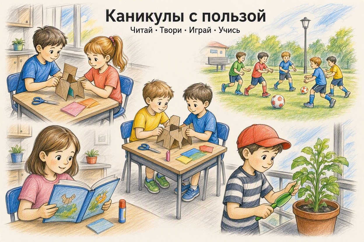 Вот несколько идей и советов для учеников начальной школы, как провести каникулы с пользой