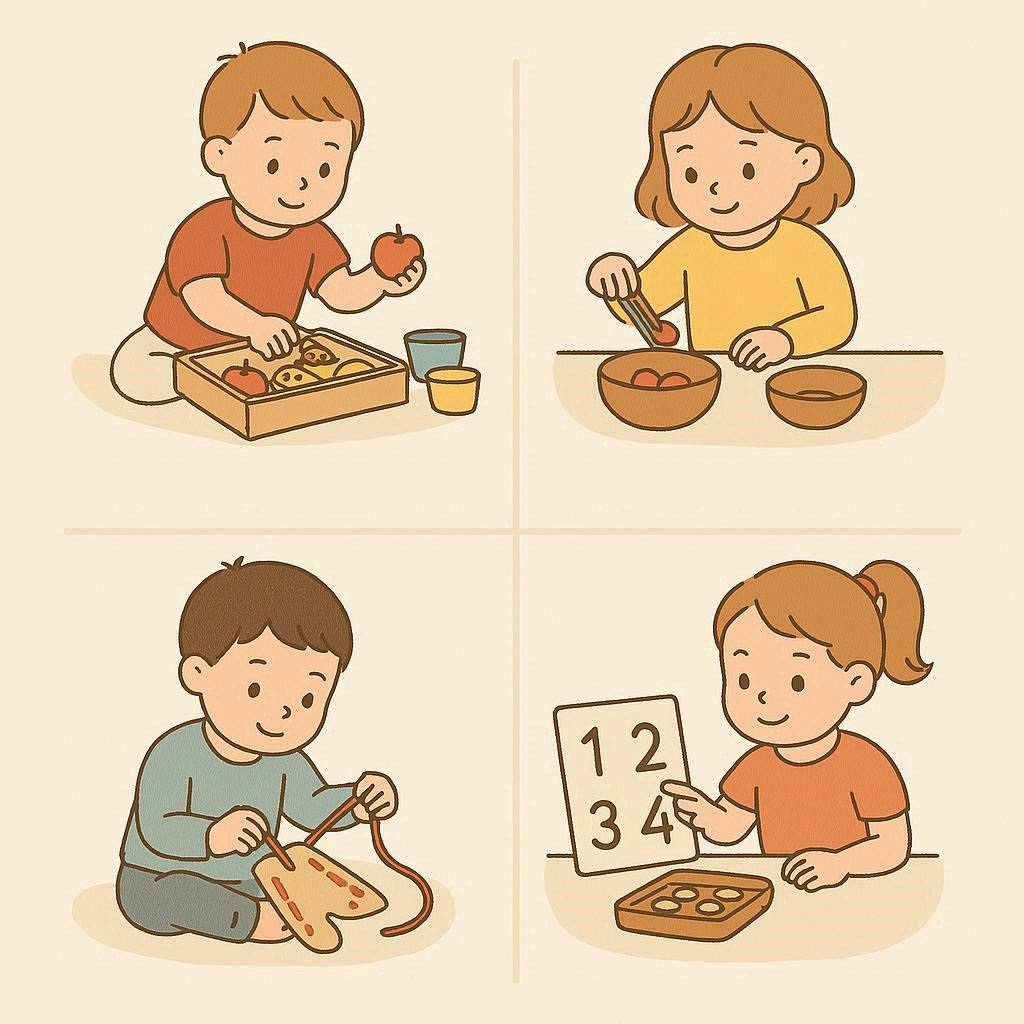 20 занятий по методике Монтессори, которые легко организовать