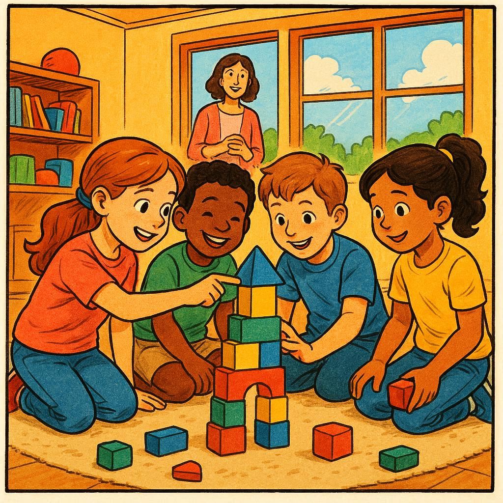 Развитие сотрудничества у детей посредством групповых занятий