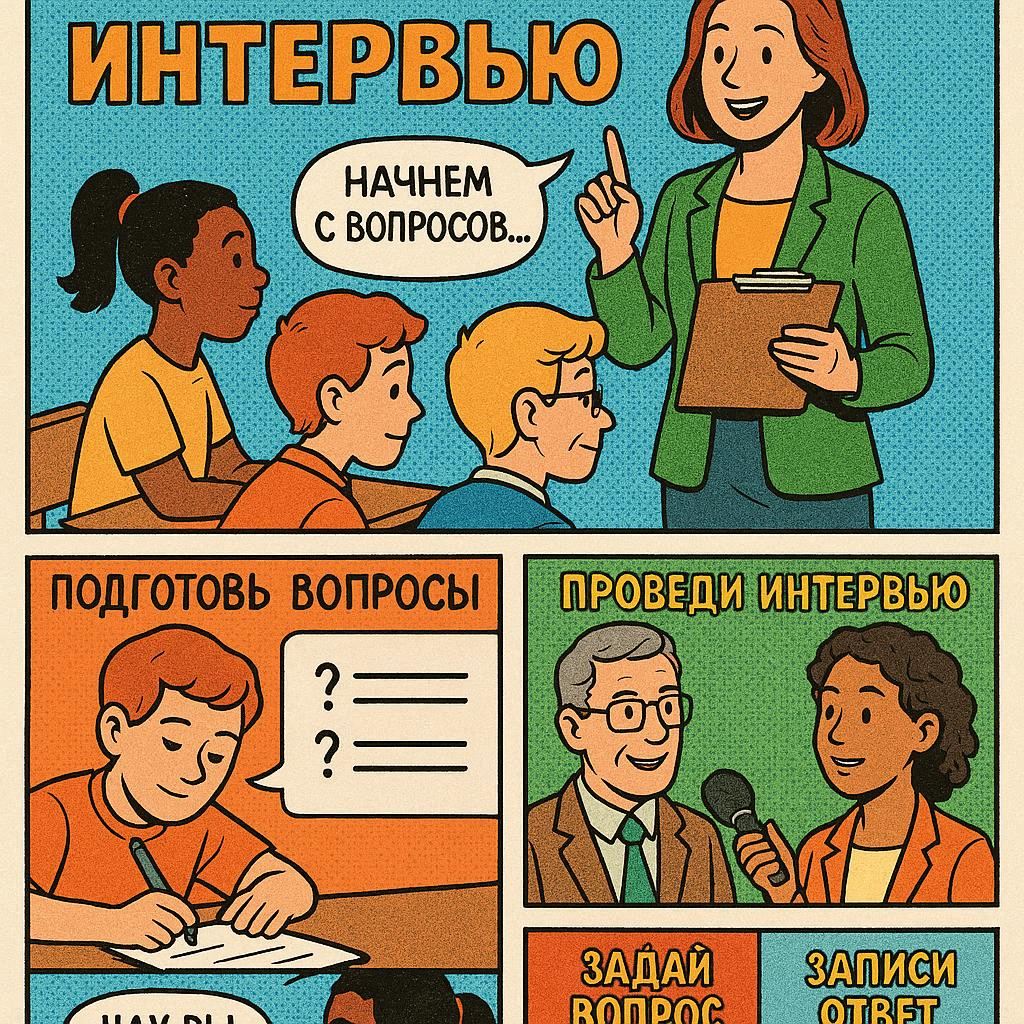 Преподавание интервью в рамках исследовательского обучения в старшей школе