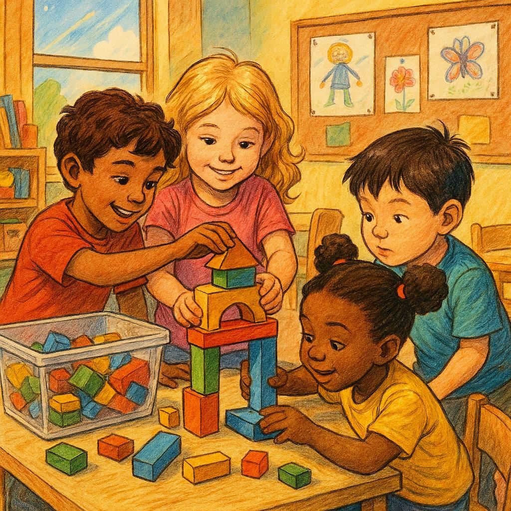 Обучение через игру – важность совместной работы в детском саду