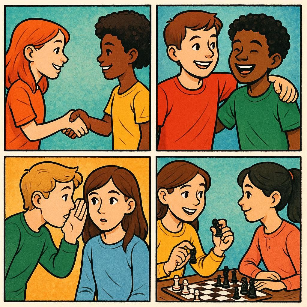 Развитие навыков, достигаемые благодаря построению отношений с друзьями