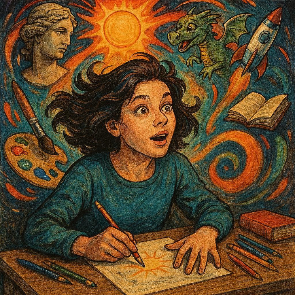 Выразительность и воображение, развиваемые посредством творчества